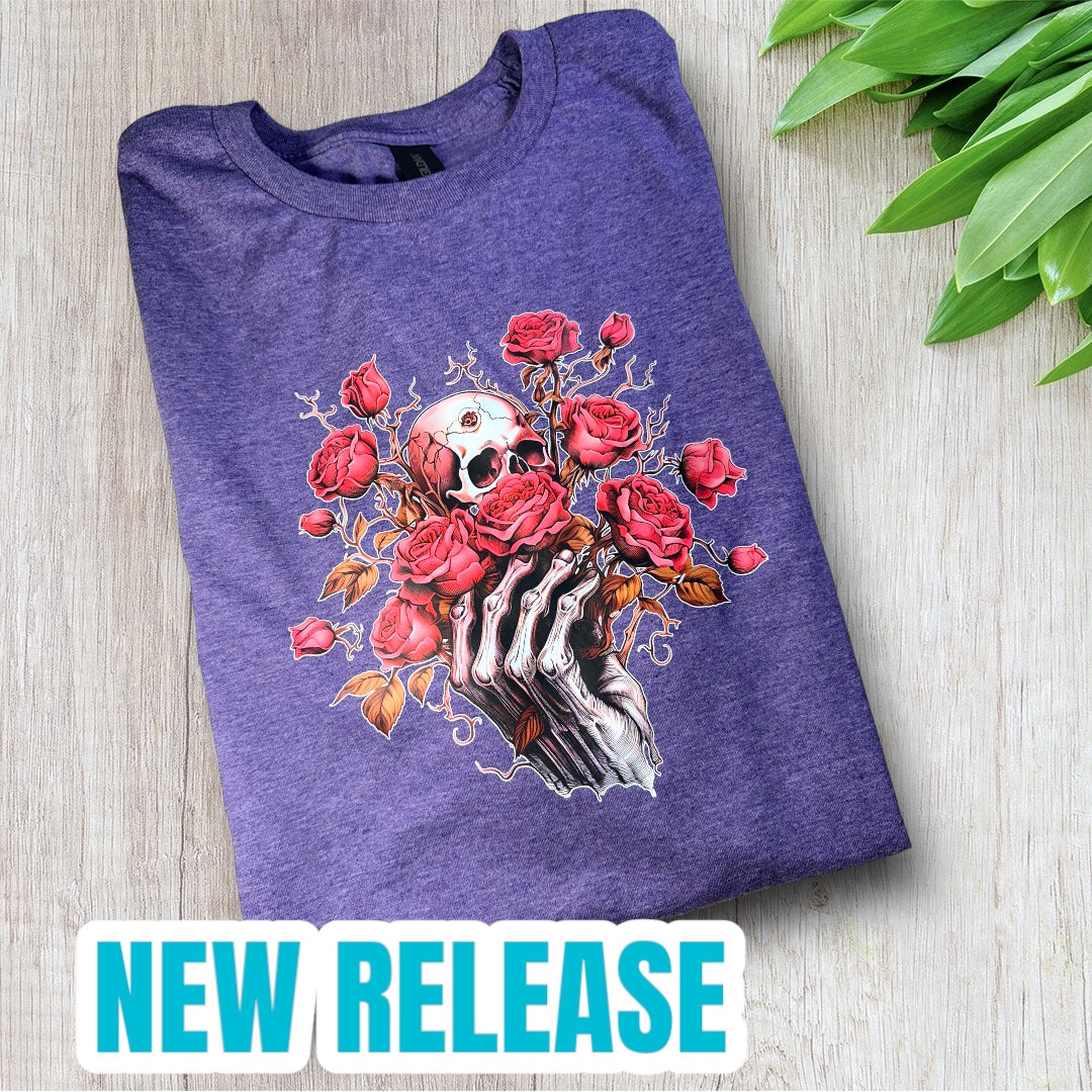 Skull Rose Bouquet Tshirt