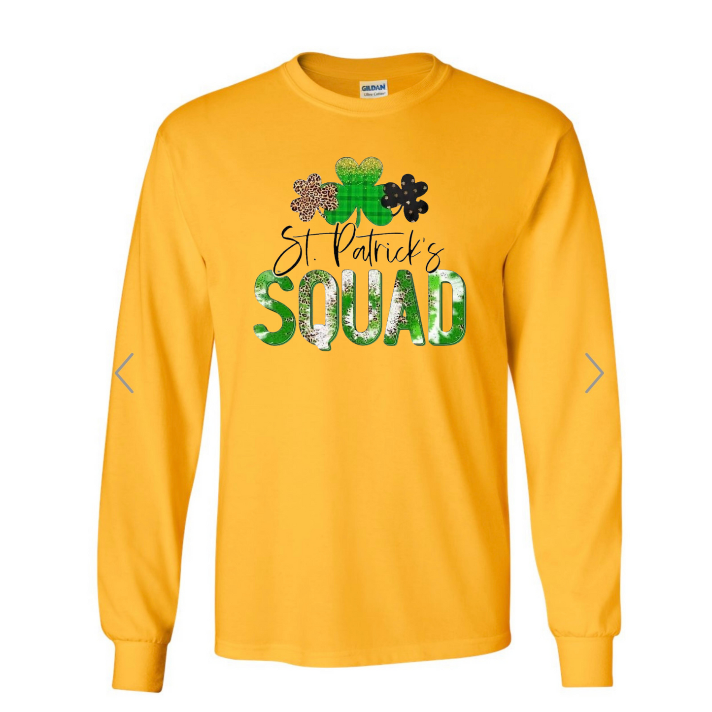 St. Patrick’s Squad Gold Long Sleeve Shirt