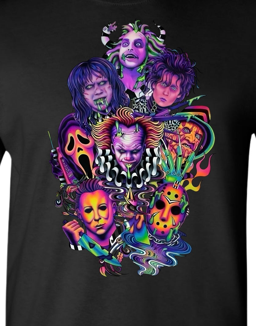 Neon Halloween Horror Shirt