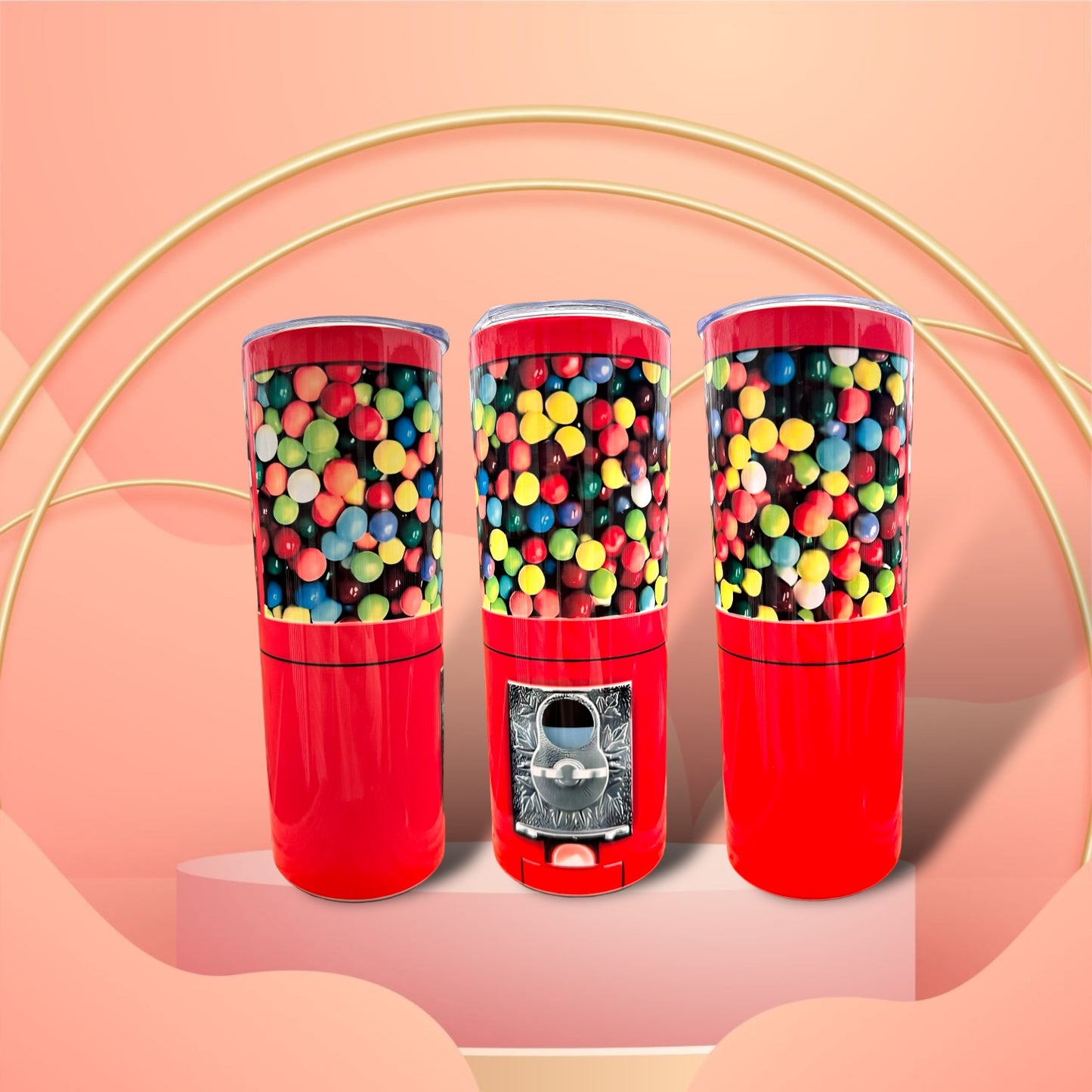 Red Bubble Gum Machine 20oz Tumbler