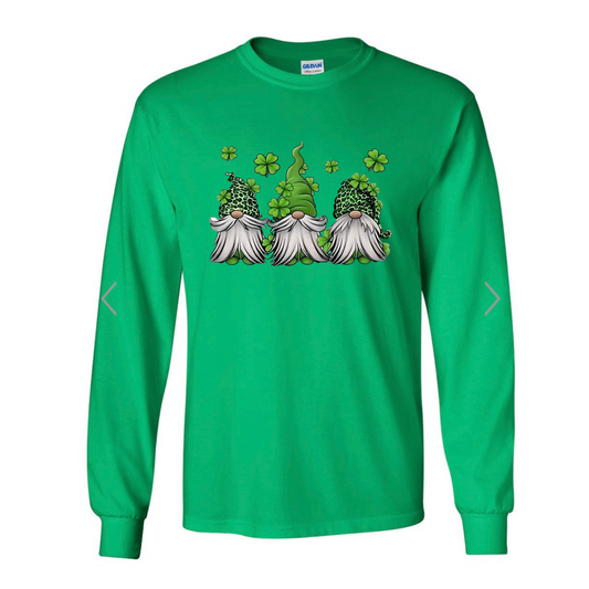 St. Patrick’s Day Gnome Long Sleeve Shirt