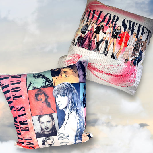 Taylor Swift 16x16 Gold Sequins Pillow