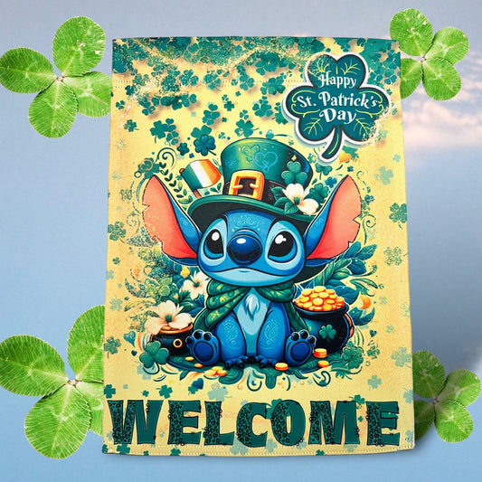 St. Patrick’s Stitch Welcome Garden Flag