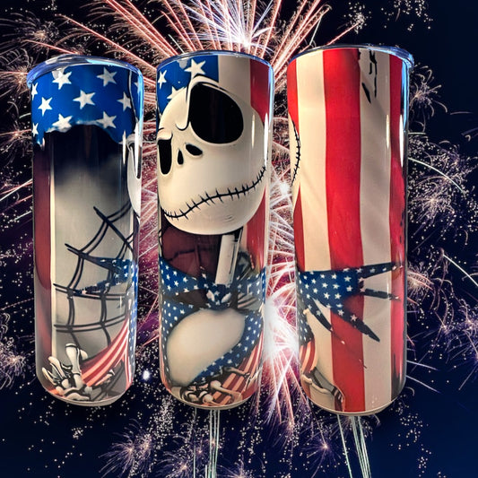 Jack Skeleton American Pride 20/30oz Tumbler