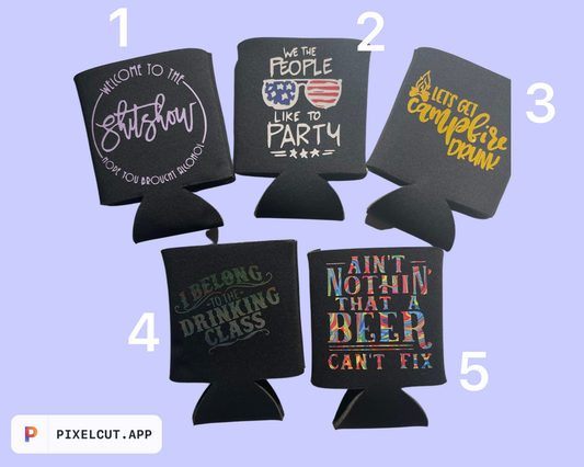 Colorful Saying Koozies