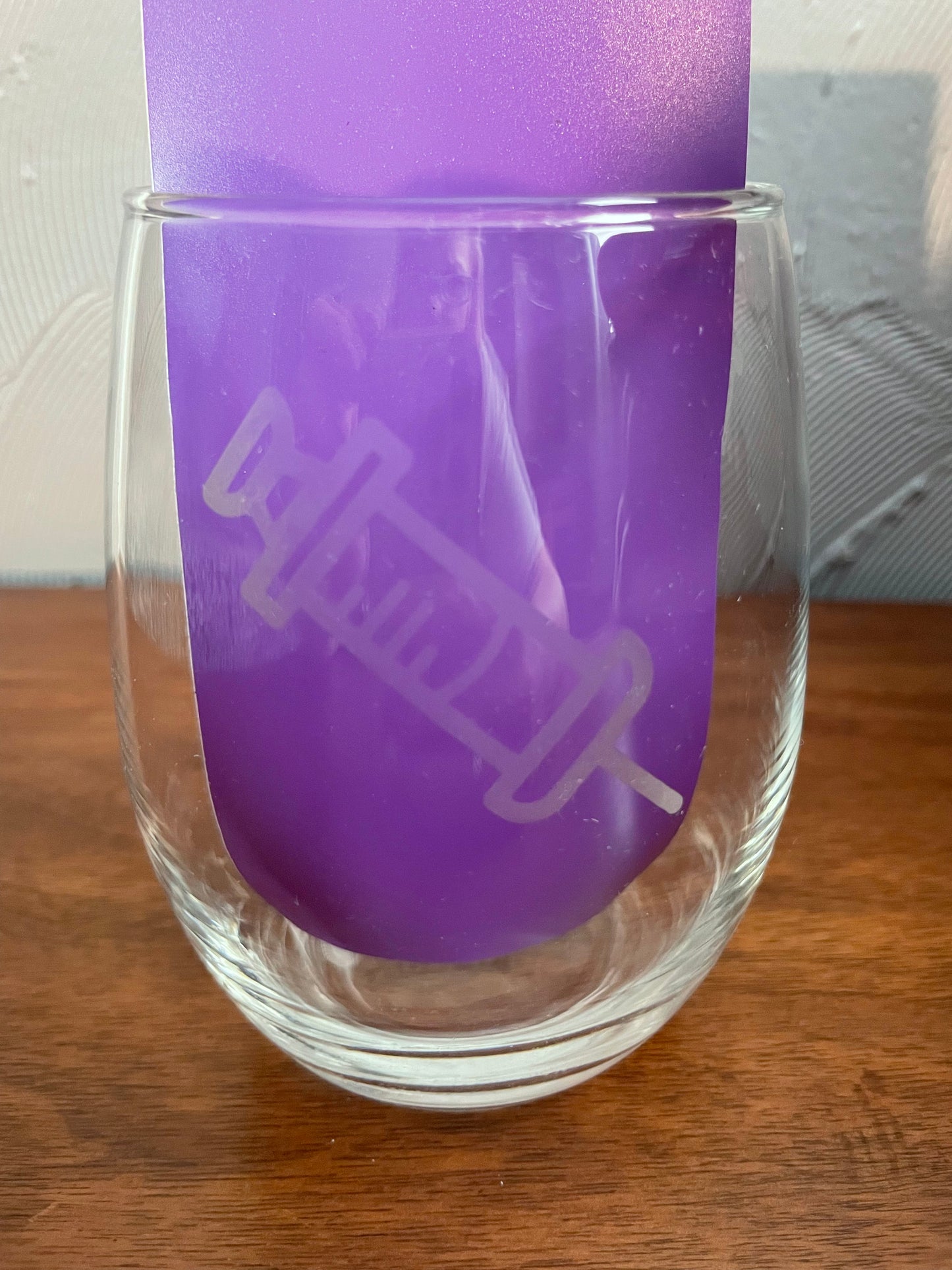 Nurse Etched Stemless Wineglass