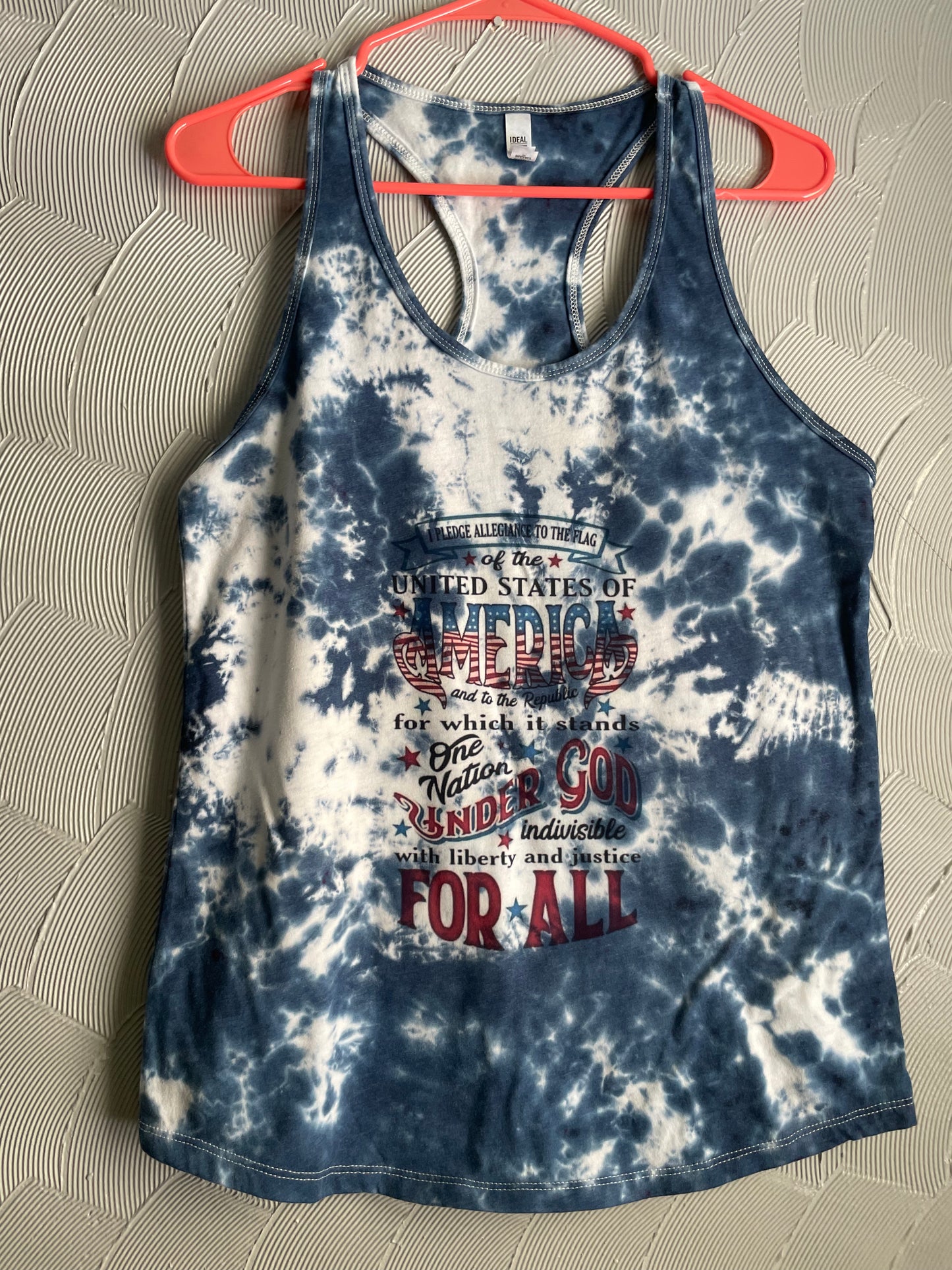 Tie Dye America Pledge Of Allegiance Tank Top