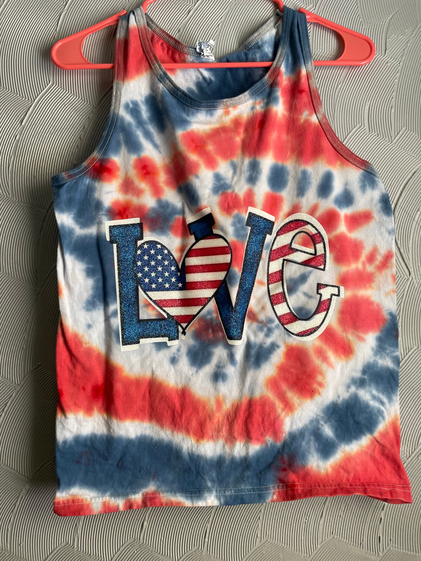 Tie Dye America 4th July Love Shirt