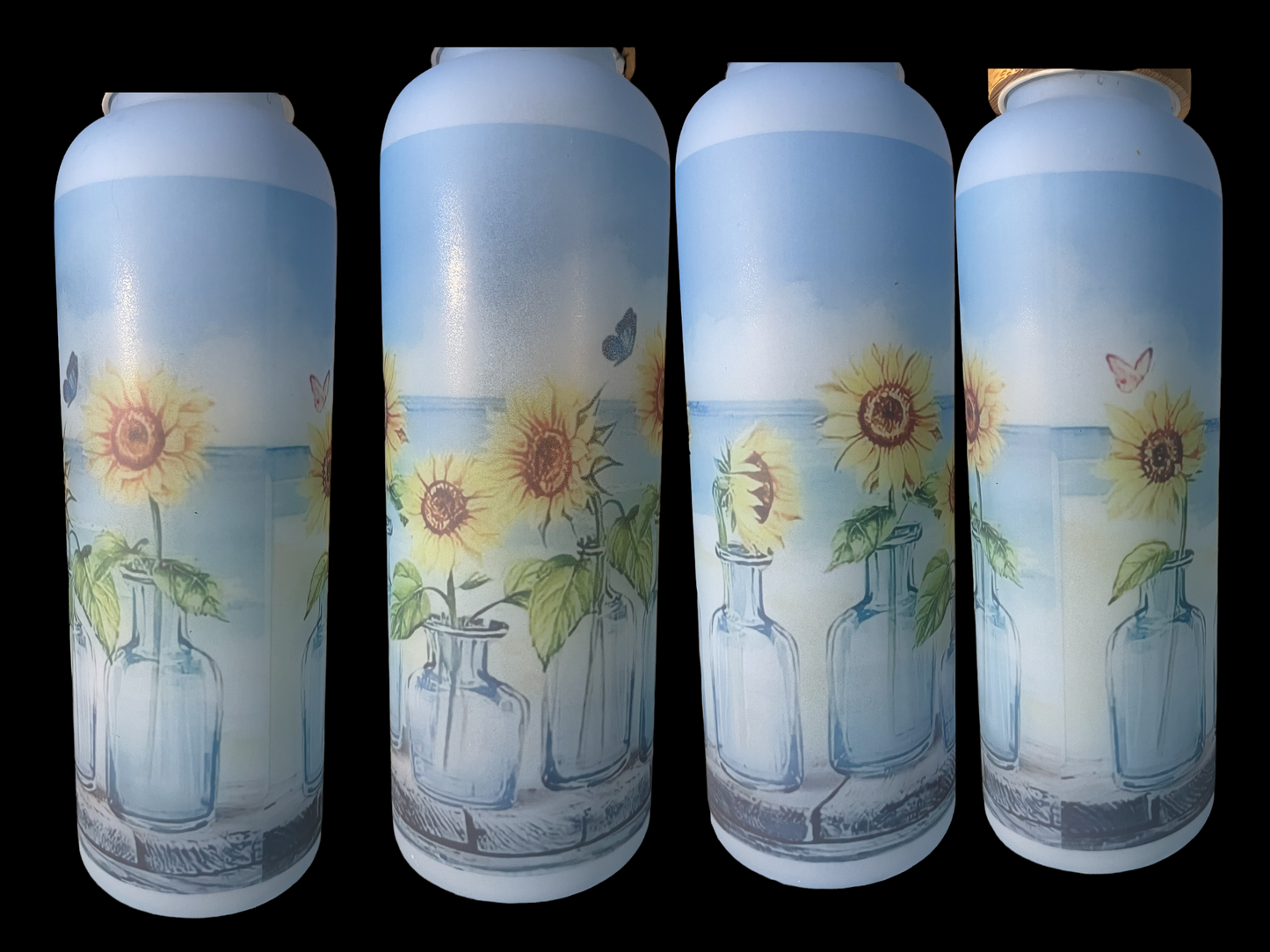 Sunflower And Butterfly 25oz Drinking Bottle