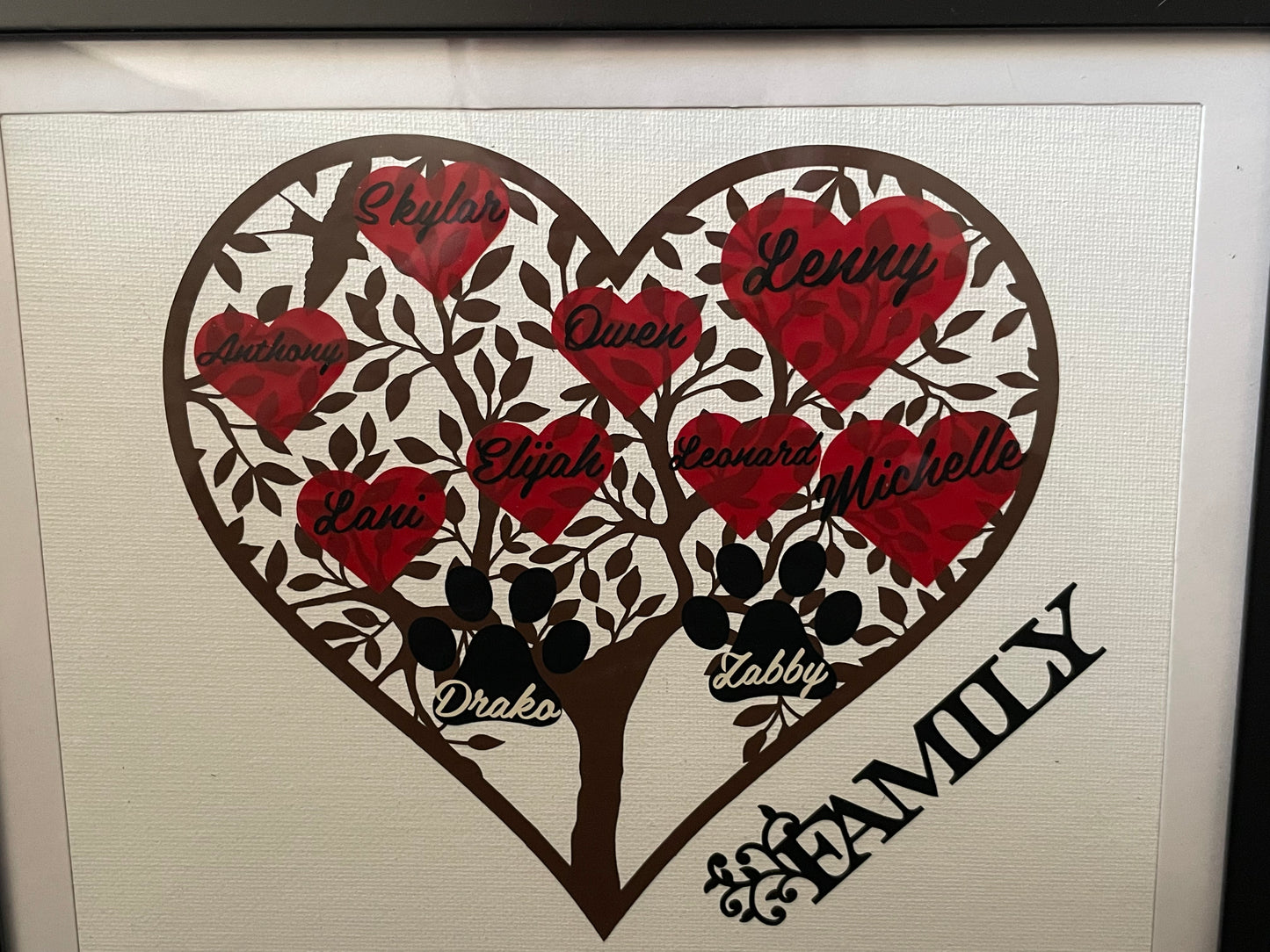 Family Heart Tree Personalized