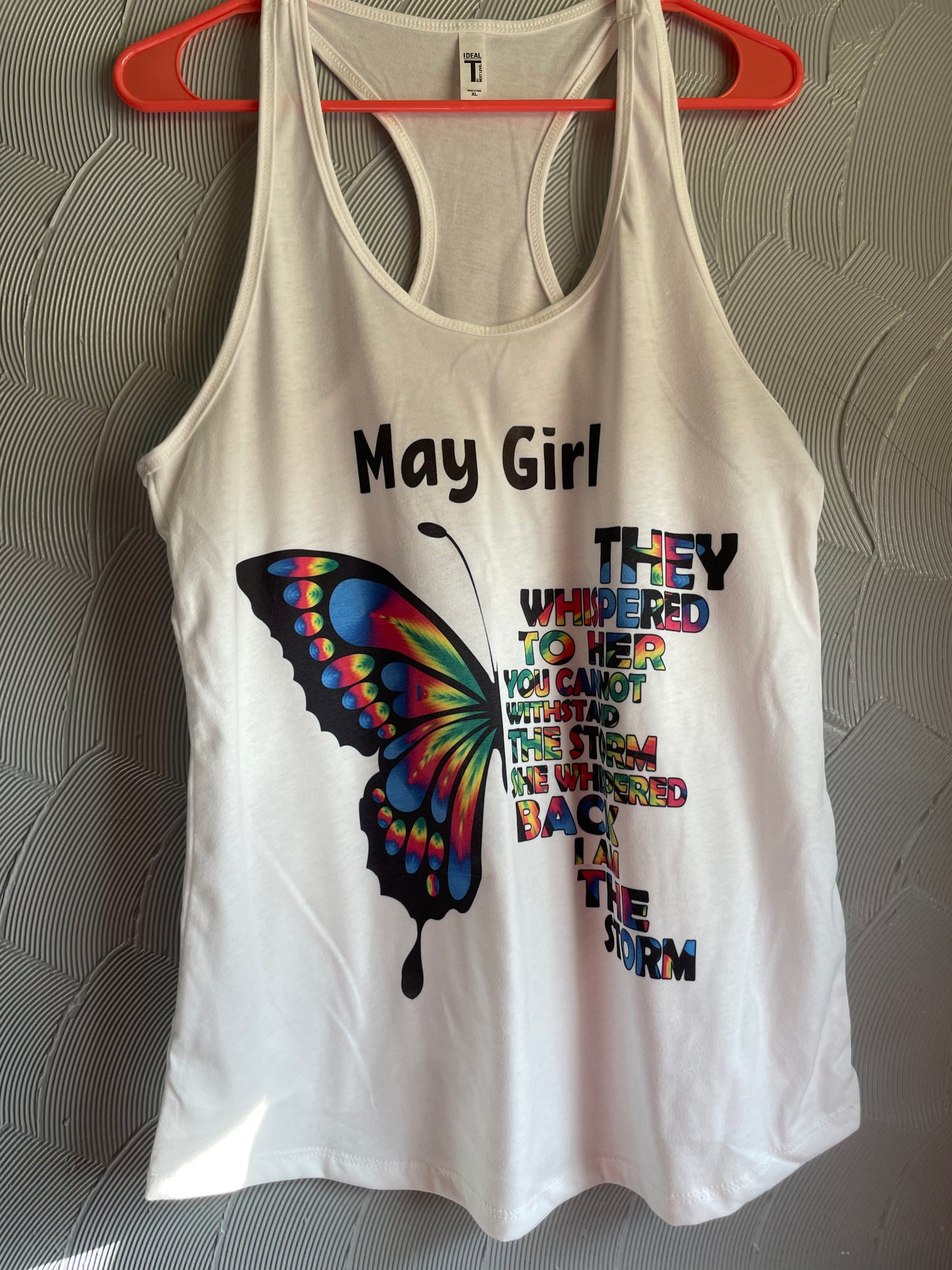 Birthday Month Butterfly Graphic Tank Top