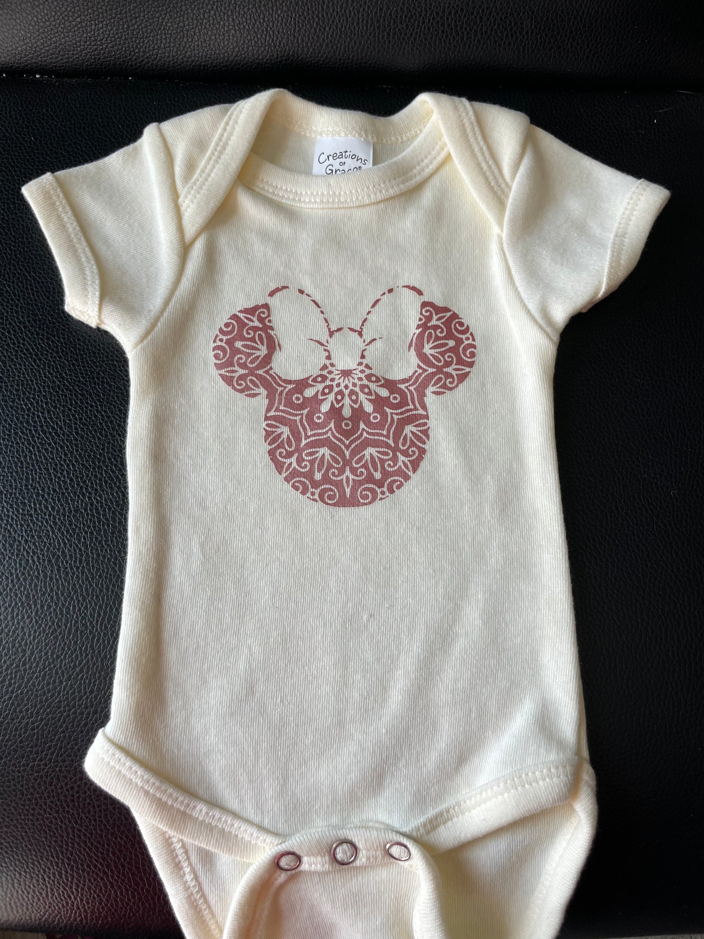 Mouse With A Bow baby bodysuit